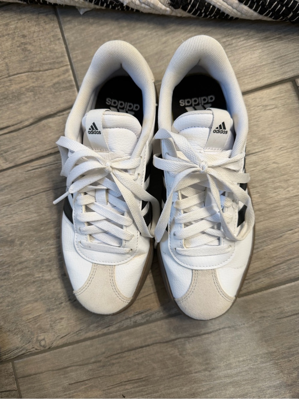 adidas  White and Black Retro-Inspired Sneakers